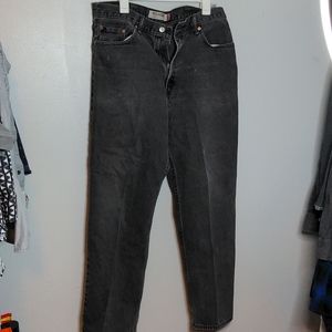 Relaxed fit Levi black jeans size 38 x 34